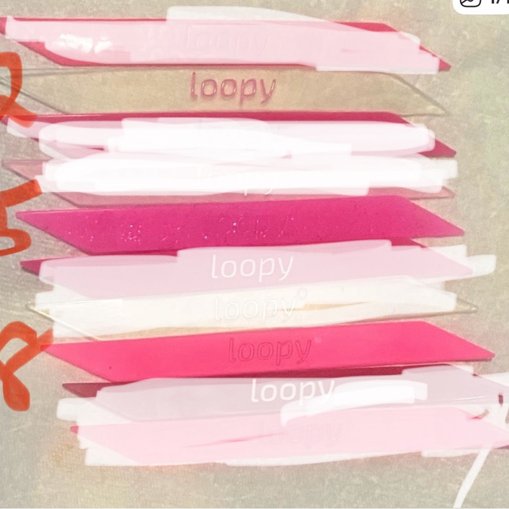 Loopy Case Loop Bundle Pink and Clear: 10 loops total